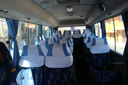 Comodidad en el interior de la buseta county
